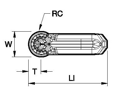 KENNAMETAL Grooving Insert EVO Generation - EGO400M04P04GUP diagram