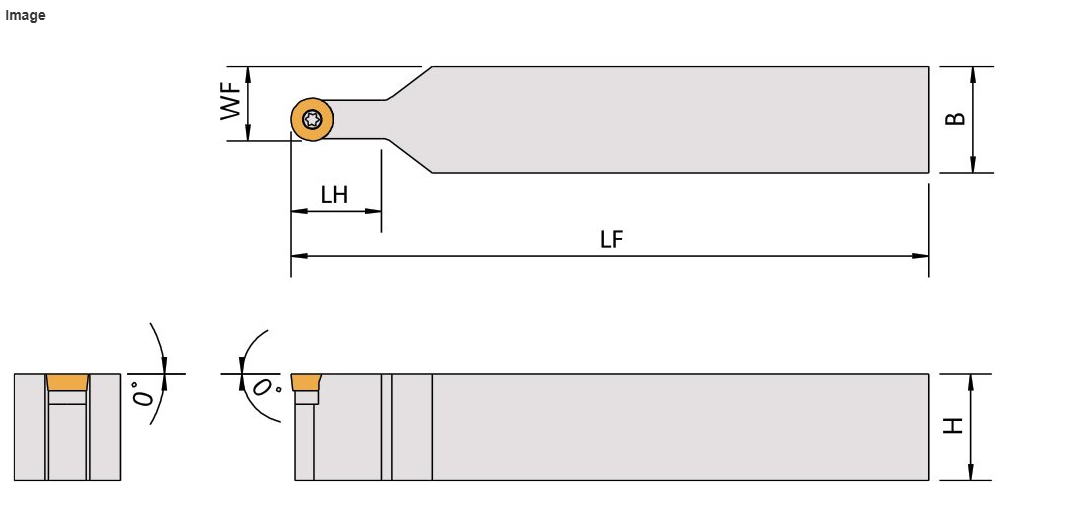 Round / Positive - Turning Tool Holder - SRDCN-1616 H08 diagram