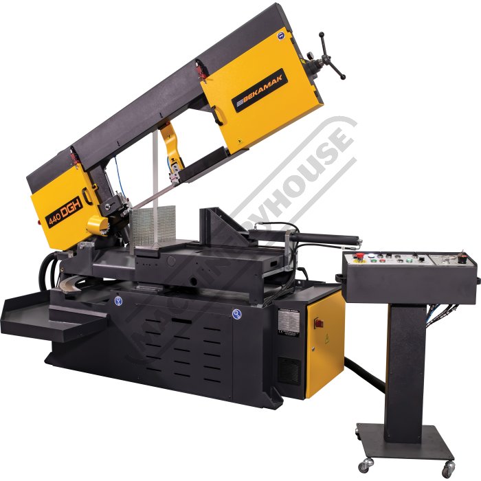 BMSY 440DGH Swivel Head Dual Mitre Semi Automatic Metal Cutting Band