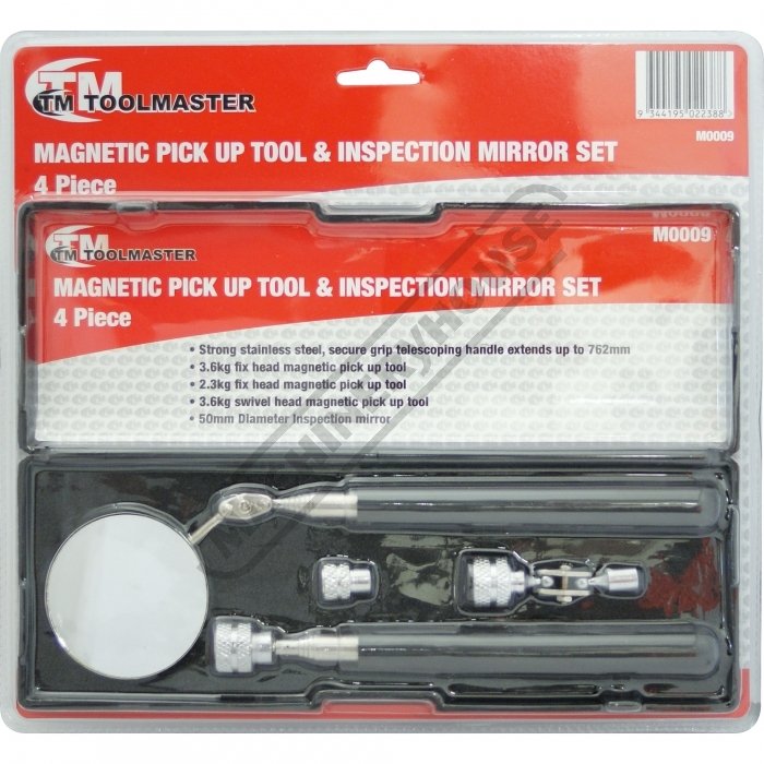 Pick Up Set of 3 Telescopic Tool Set LED Magnetic Inspection Mirror Lifter 