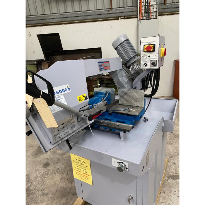 EB330DSC Swivel Head Dual Mitre Metal Cutting Band Saw Hare & Forbes