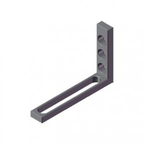 Häfele Angled Brackets with vertical slot Nickel Plated Steel 17 x 17 x 25mm 